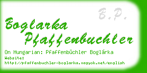 boglarka pfaffenbuchler business card