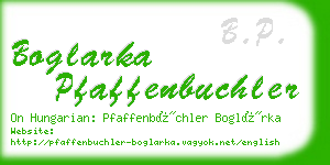 boglarka pfaffenbuchler business card